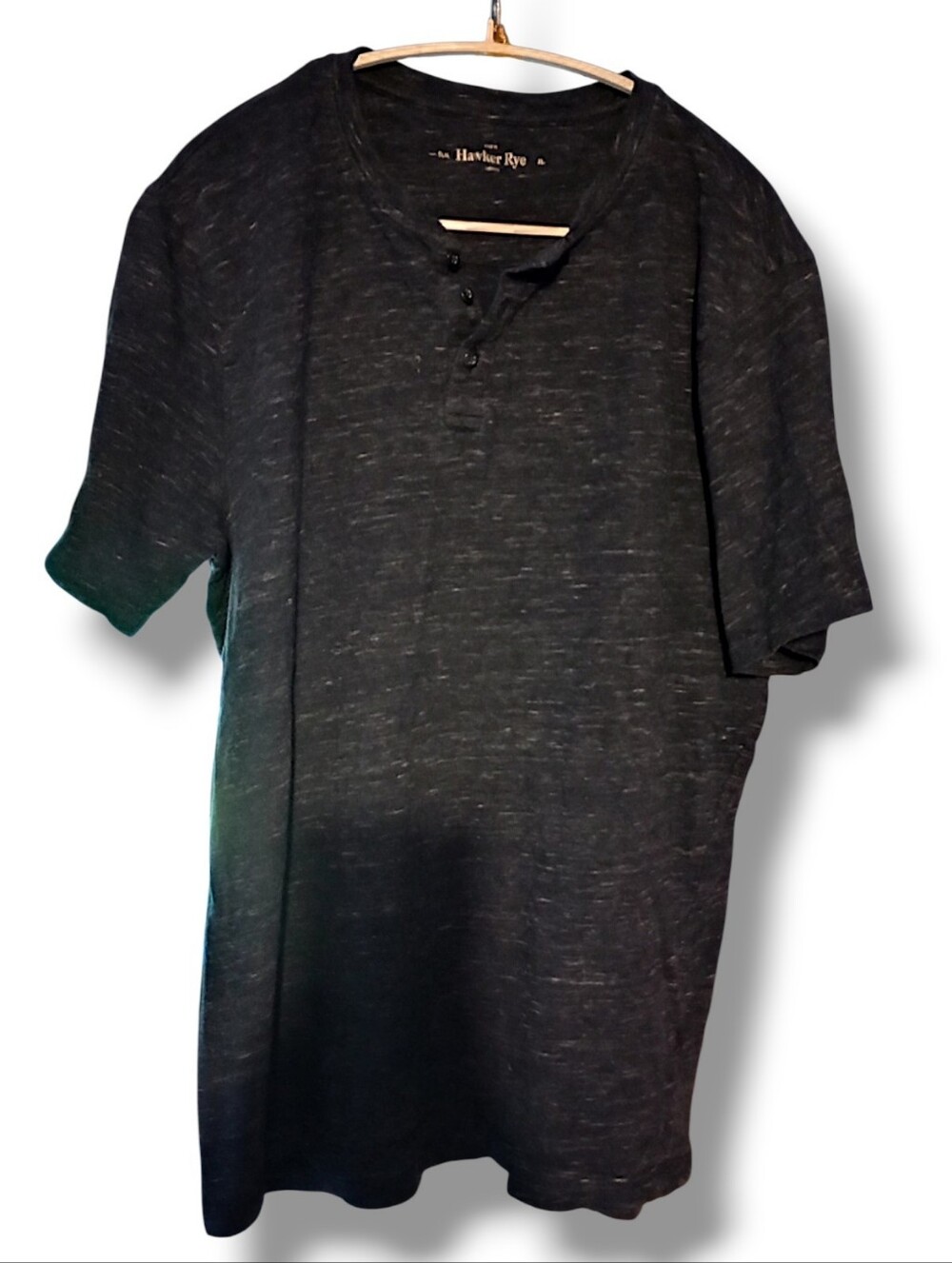 Men's Heathered Navy Short Sleeve Top